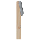 Upholstered Headboard Light Grey 75 cm Solid Pine Wood 879204