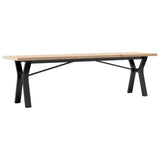 ZNTS Coffee Table Y-Frame 160x40x45.5 cm Solid Wood Pine and Steel 3282778