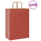 Paper Bags 250 pcs with Handles Red 32x17x44 cm 4101986