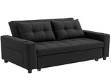 Two-Seater Pull-Out Sofa Bed - Black T3398P551604