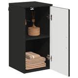 Bathroom Cabinet Wall-mounted with Door Black 30 x 31.5 x 61 cm 883345