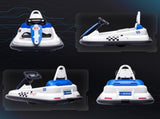 6V Electric Kids Bumper Car, 6V Spin Waltz Car, with Music, Horn, Lights - White T3398P348365
