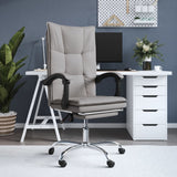 Reclining Office Chair Taupe Fabric 349749