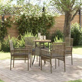 Garden Dining Set 5 pcs Grey Poly rattan 3334954