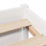 Bookcase Bed without Mattress White 160x200cm Solid Wood Pine 3322982