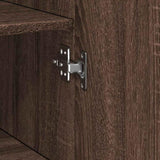 Slim Storage Cabinet Brown Oak 50x42.5x225 cm Engineered Wood 3281307