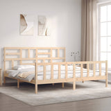 Bed Frame without Mattress Super King Size Solid Wood Pine 3193091