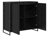 Shoe Cabinet Black Oak 79 x 36 x 100 cm Engineered Wood 886462