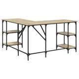 Desk Sonoma Oak 139x139x75 cm Engineered Wood 837593