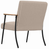 Armchair Light Grey 59 x 75 x 78 cm Curly Wool-like Fabric 42017698