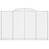 Arched Gabion Baskets 3 pcs 300x30x180/200 cm Galvanised Iron 3146594