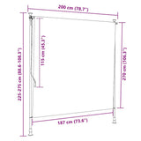 Outdoor Roller Blind 200x270 cm Anthracite 145938