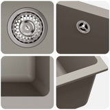 Sink Grey 530 x 460 mm 80% Quartz and 20% Resin 42028425