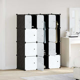 Storage Cube Organiser with 12 Cubes and Hanging Rods PP 4019582