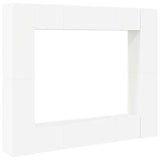 8 Piece TV Cabinet Set White Engineered Wood 3078650