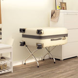 Luggage Rack with Backrest Silver 56x39x52cm 153074