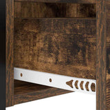 Bedside Cabinet with Drawer 2 pcs Smoked Oak 40 x 31 x 60 cm 859465