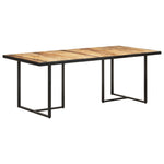 ZNTS Dining Table 200 cm Rough Mango Wood 320697