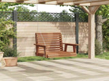 Garden Swing Chair with Metal Chains Brown Solid Wood Fir 4008979