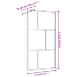 Walk-in Shower Wall with Clear ESG Glass Red 115x195 cm 154958