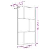 Walk-in Shower Wall with Clear ESG Glass Red 115x195 cm 154958