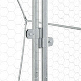 Chicken Cage Silver 200x105x182 cm Galvanised Steel 172555
