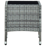 Garden Table Grey 40x40x45 cm Poly Rattan 45902