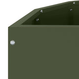 Planter Olive Green 90 x 45 x 35 cm Steel 883692