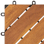 Decking Tiles 10 pcs 30x30 cm Solid Acacia Wood 310120