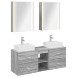 Bathroom Furniture Set 5 pcs Grey Sonoma 3406812
