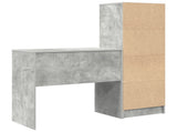 Desk with Drawer with Shelf with Storage 2 pcs Concrete Grey 3337316