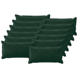 Cushion with Pillow HOUTEN 12 pcs Dark Green Velvet 933861