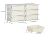 Kids Storage Unit, with Six Drawers - Cream T3398P347680