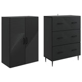 Cabinet Set 2 pcs Black 66 x 34.5 x 90 cm Engineered Wood 3416638