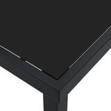 Garden Table Black 200 x 80 x 73 cm Metal 42010315