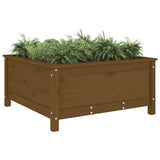 Garden Planter Honey Brown 82.5x82.5x39 cm Solid Wood Pine 825299