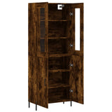 Highboard Smoked Oak 69.5x34x180 cm Engineered Wood 3198222