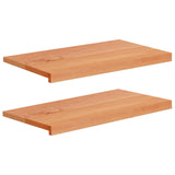 Window Sills 2 pcs Varnished 80x 40 x 2 cm Solid Beech Wood 42048240