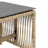 Garden Stools with Cushions 4 pcs Mix Beige 41x41x36 cm Poly Rattan 365061