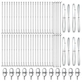 Fence Post with Concrete Base 52 pcs Silver Powder-Coated Steel 3350262