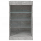 Sideboard with LED Lights Concrete Grey 41x37x67 cm 836724