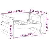 Dog Bed White 55.5x45.5x28 cm Solid Pine Wood 821468