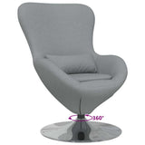 Egg Chair Light Grey 63 x 73 x 90 cm Fabric 42002736