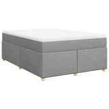 Box Spring Bed with Mattress Light Grey 140x200 cm Fabric 3285380