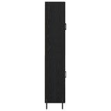 Highboard 2 pcs Black Oak Engineered Wood 3416121