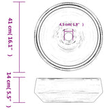 Countertop Basin Grey Round 41x14 cm Ceramic 155066