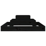 Planter Black 80x80x27 cm Solid Wood Pine 823868