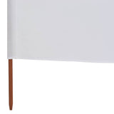 6-panel Wind Screen Fabric 800x80 cm White 44543