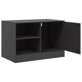 TV Cabinets 2 pcs Black 67x39x44 cm Steel 841692
