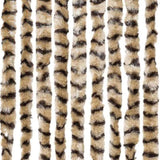 Fly Curtain Beige and Brown 90x200 cm Chenille 377388